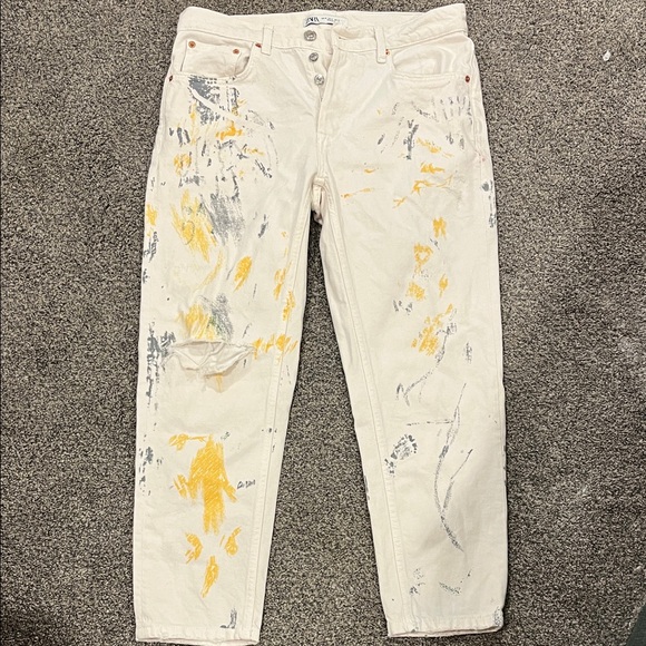 Zara Other - Zara Cream Denim Jeans